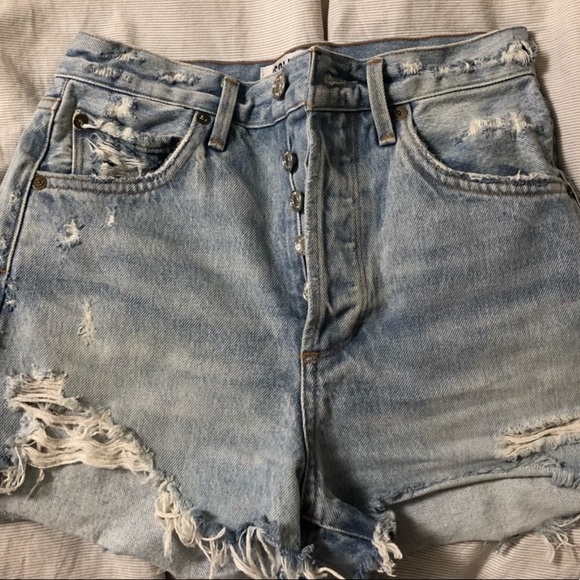 Agolde Parker Denim Shorts - Picture 4 of 6